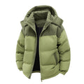 Veste Doudoune Hivernale Premium pour Homme – Manteau Chaud avec Capuche Amovible - Vert avocat