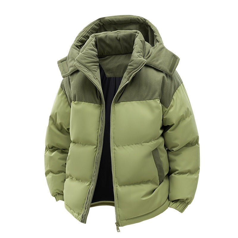 Veste Doudoune Hivernale Premium pour Homme – Manteau Chaud avec Capuche Amovible - Vert avocat
