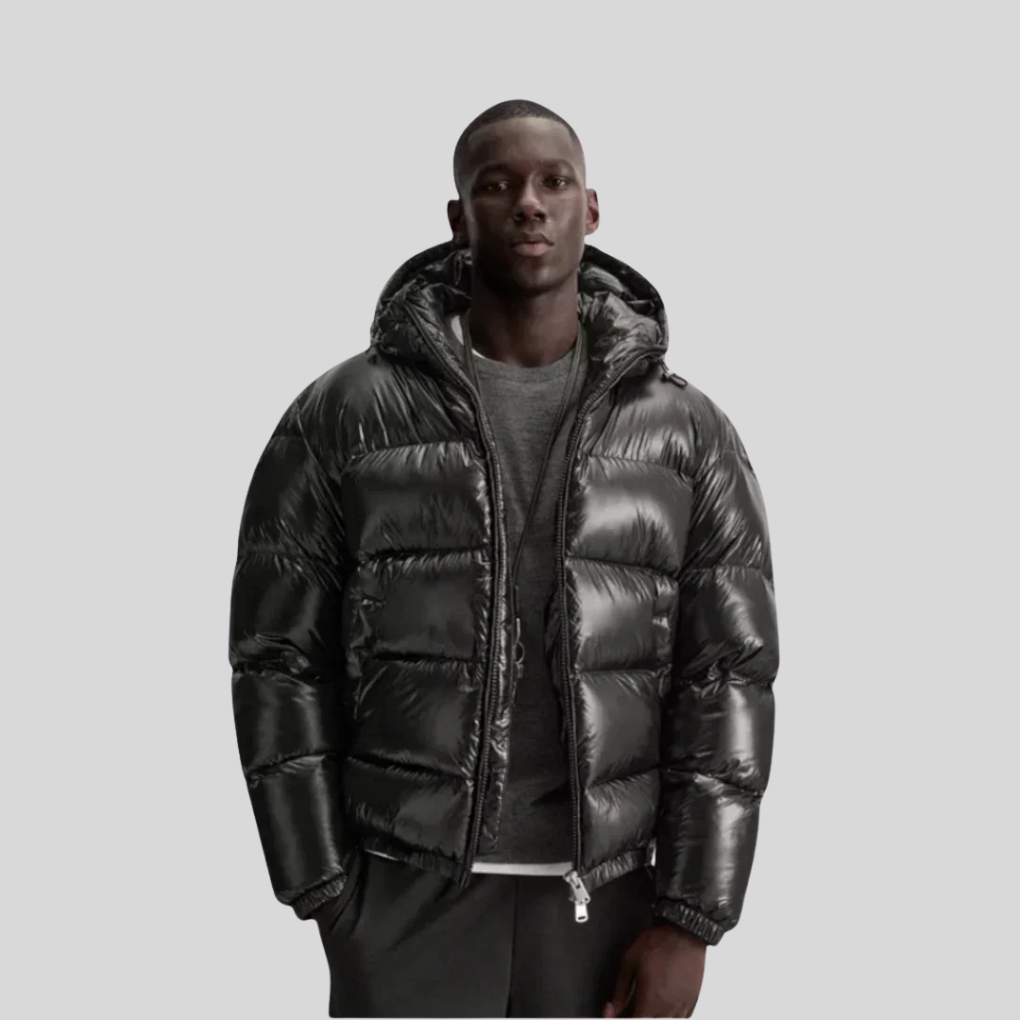 Veste Doudoune Noire Premium Pour Hommes – Parka Hivernale Isolée Avec Fermeture Éclair - Noir
