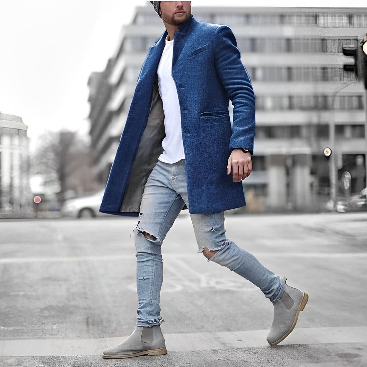 Veste Élégante et Polyvalente pour Homme pour Occasions Formelles - Bleu