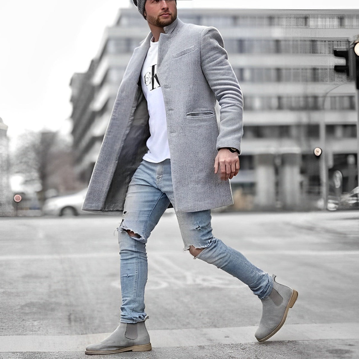 Veste Élégante et Polyvalente pour Homme pour Occasions Formelles - Gris