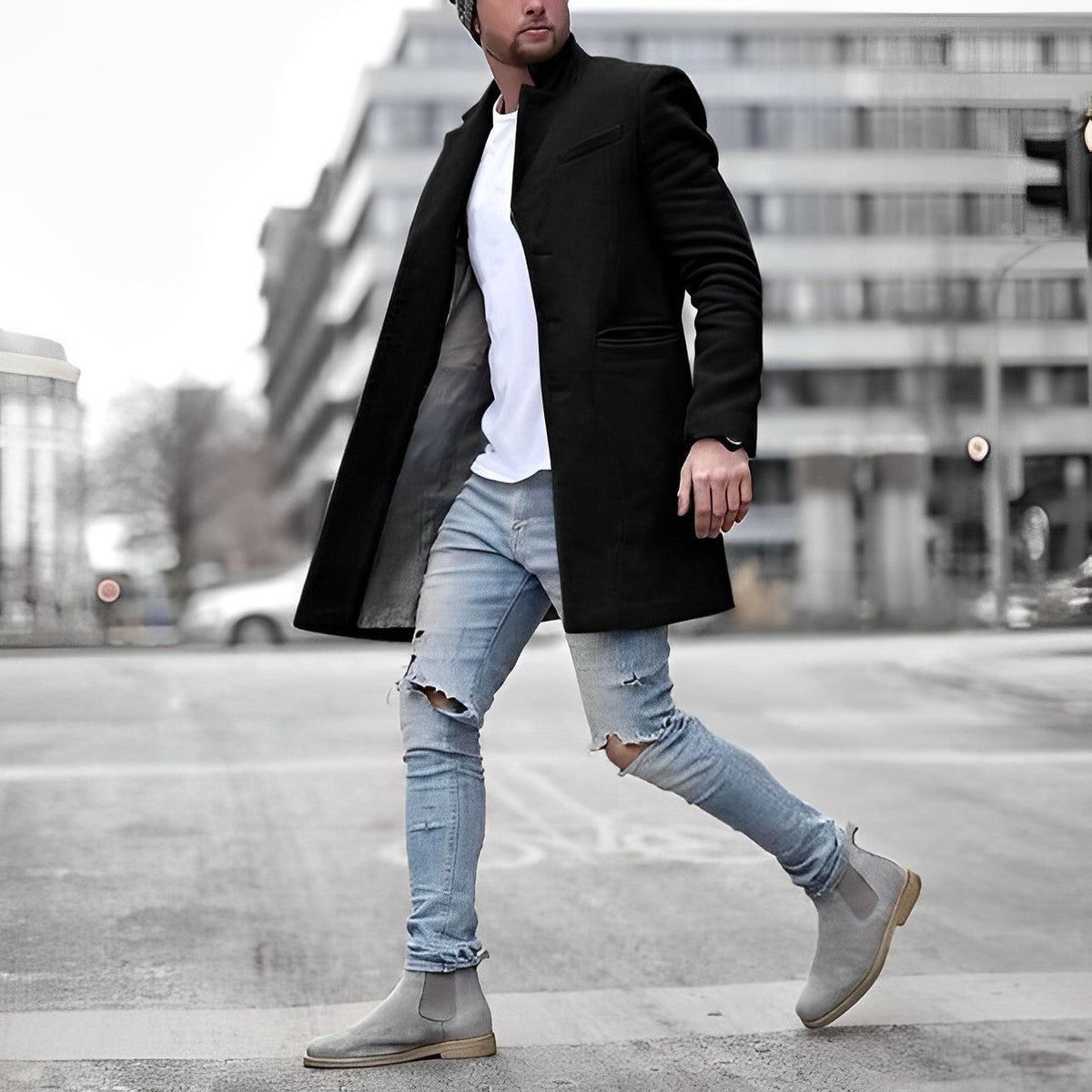 Veste Élégante et Polyvalente pour Homme pour Occasions Formelles - Noir