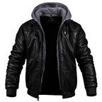 Veste en cuir d’hiver premium pour homme – Vêtement à capuche élégant - image 3