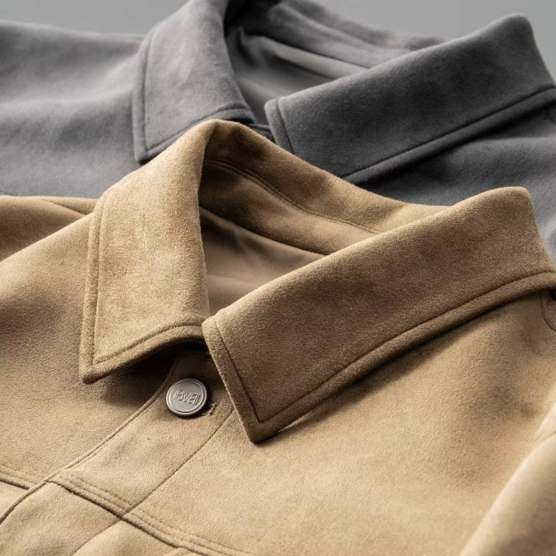 Veste en cuir suédé pour hommes | Élégante & durable | Design intemporel - image 4