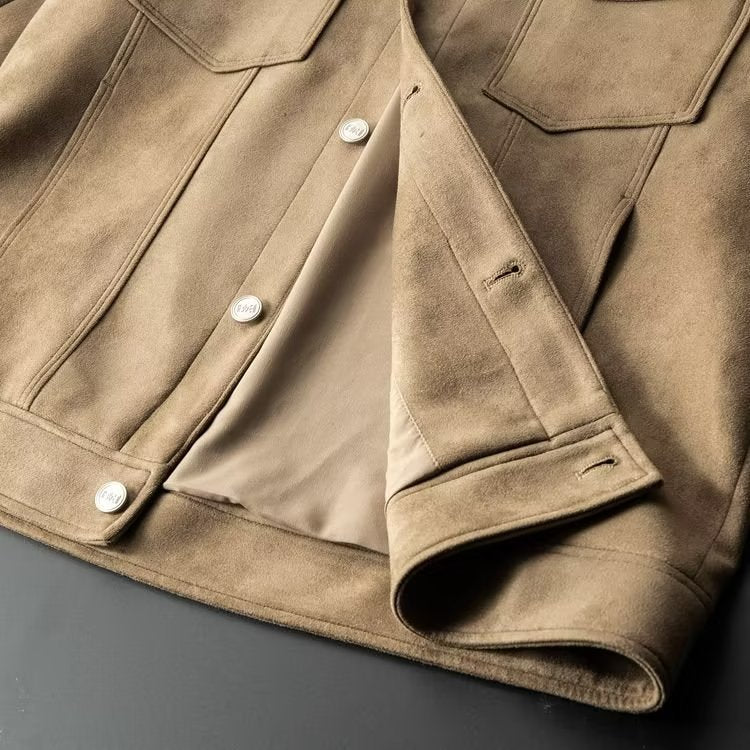 Veste en cuir suédé pour hommes | Élégante & durable | Design intemporel - image 6