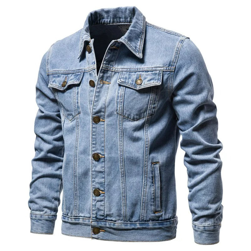 Veste en Denim Premium pour Homme – Vêtement Décontracté et Confortable - Bleu