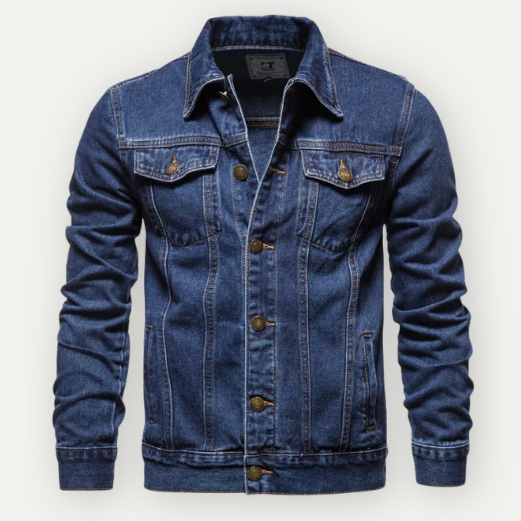 Veste en Jean Premium pour Homme – Couture Contrastée Moderne avec Poches à Boutons - image 3