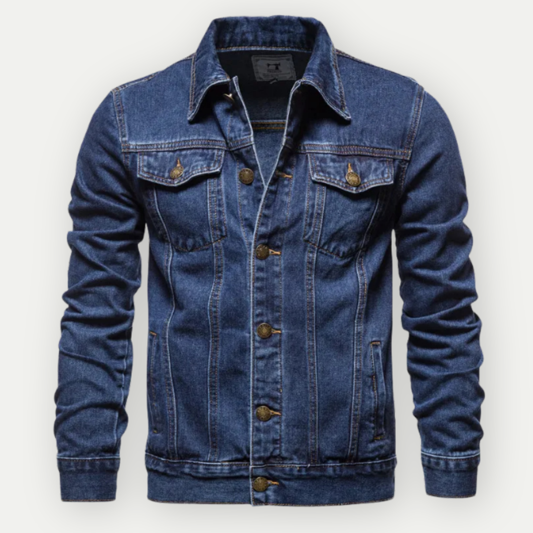 Veste en Jean Premium pour Homme – Couture Contrastée Moderne avec Poches à Boutons - image 3