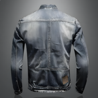 Veste en Jean Slim Homme – Veste Zippée Col Montant Stylée - image 2