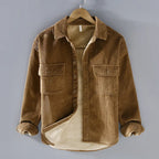 Veste en Polaire - Classique - Côtelée - Idéale pour l’Hiver - Kaki