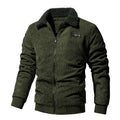 Veste Hivernale Matelassée en Côtelé Premium pour Homme – Col Sherpa Chaud - Gris foncé
