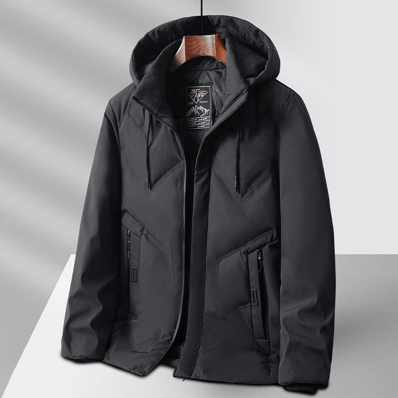 Veste Hivernale Premium à Capuche pour Homme – Manteau Zippé Ample Doublé Polaire - image 2
