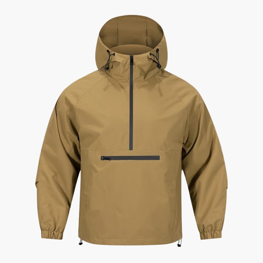 Veste Homme à Capuche Confortable – Extérieur Doux avec Poche Poitrine - Brun