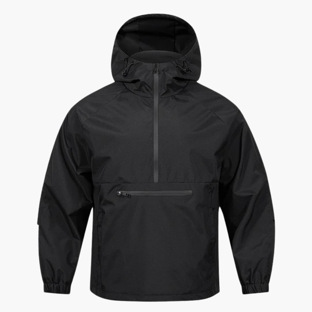 Veste Homme à Capuche Confortable – Extérieur Doux avec Poche Poitrine - Noir