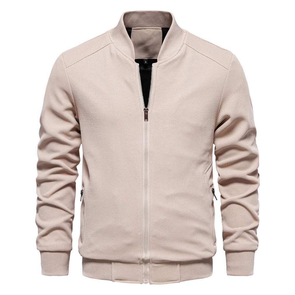 Veste Homme Isolée avec Capuche – Extérieur Zippé Confortable et Stylé - Beige