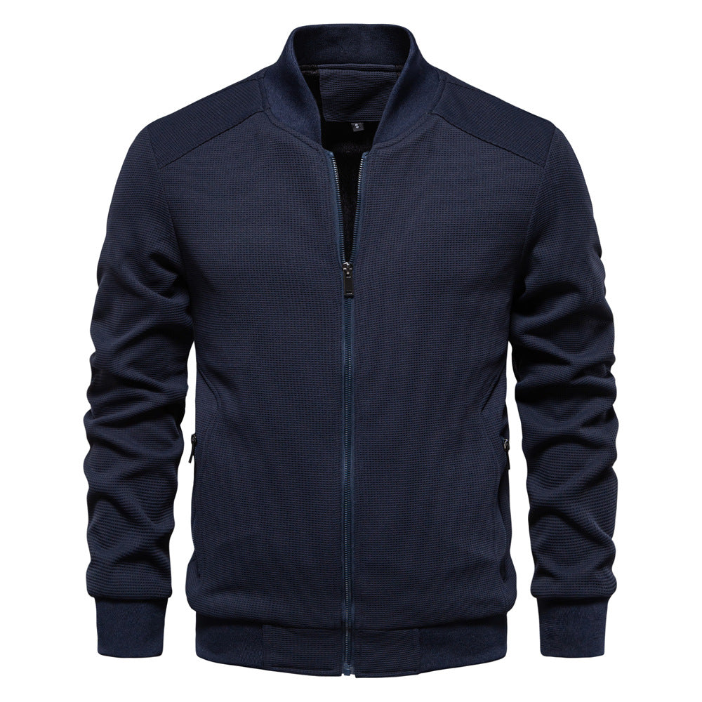 Veste Homme Isolée avec Capuche – Extérieur Zippé Confortable et Stylé - Bleu marine