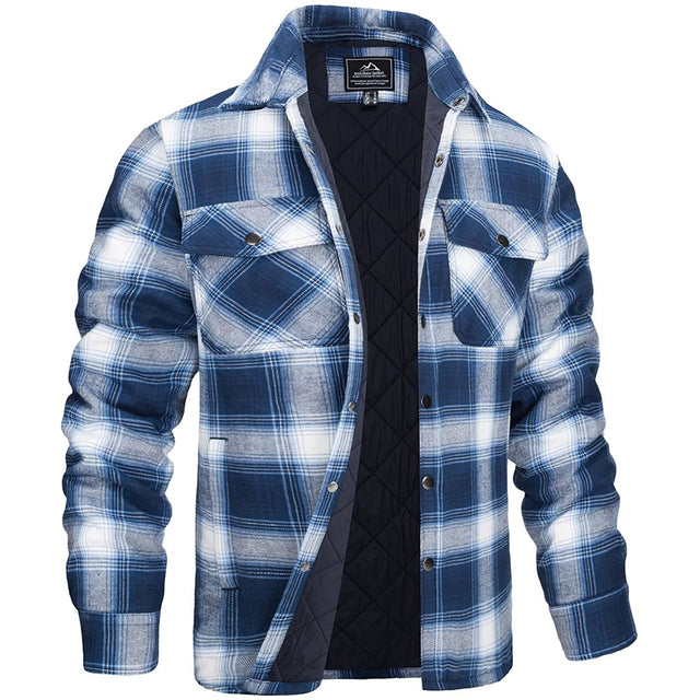 Veste Homme Luxueuse Ajustée à Carreaux – Confort et Style Élégant - Blanc