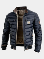 Veste homme matelassée zippée - Bleu marine