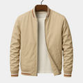 Veste homme zippée col côtelé - Beige