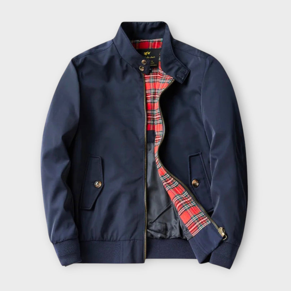 Veste Légère à Fermeture Éclair pour Homme – Col Montant de Transition Veste - Bleu