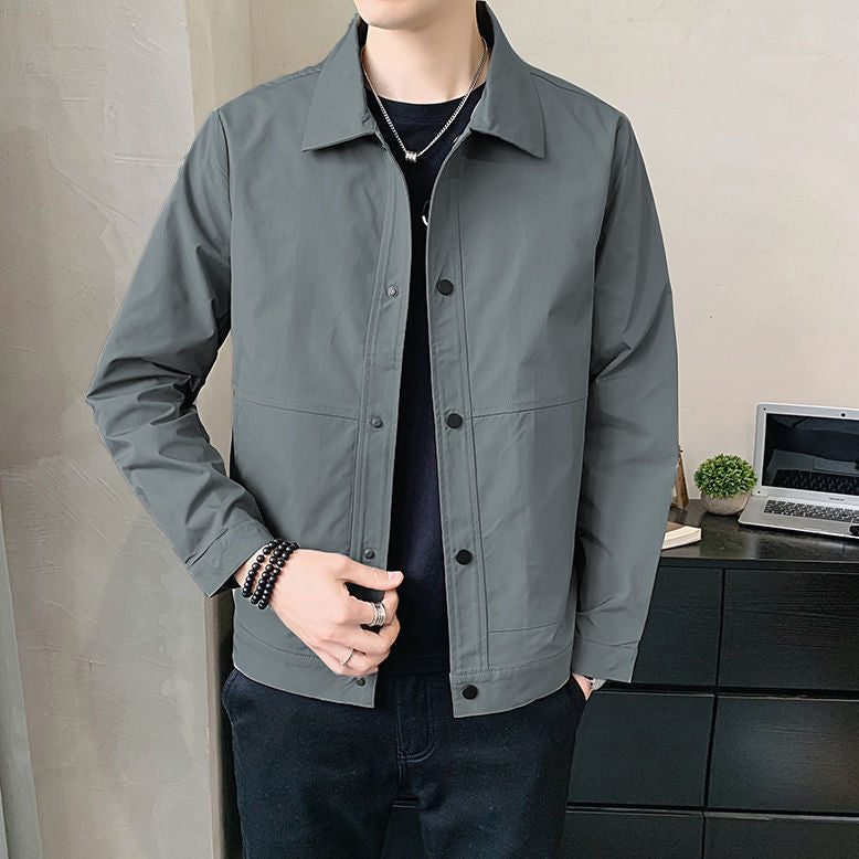 Veste légère décontractée pour homme – Veste boutonnée confortable - Vert
