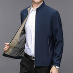 Veste légère homme à col montant et poches latérales – Bomber décontracté idéal pour le printemps et l'automne - image 1