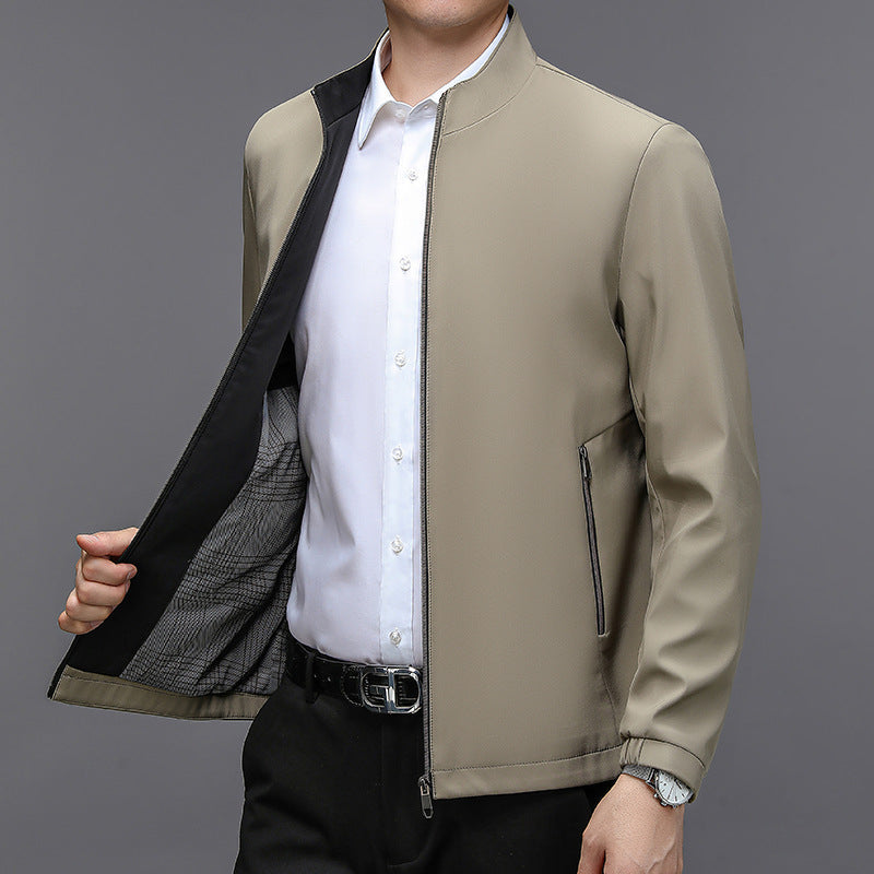 Veste légère homme à col montant et poches latérales – Bomber décontracté idéal pour le printemps et l'automne - image 2