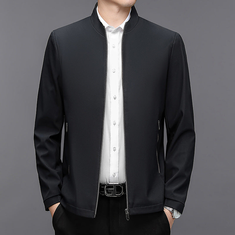 Veste légère homme à col montant et poches latérales – Bomber décontracté idéal pour le printemps et l'automne - image 3