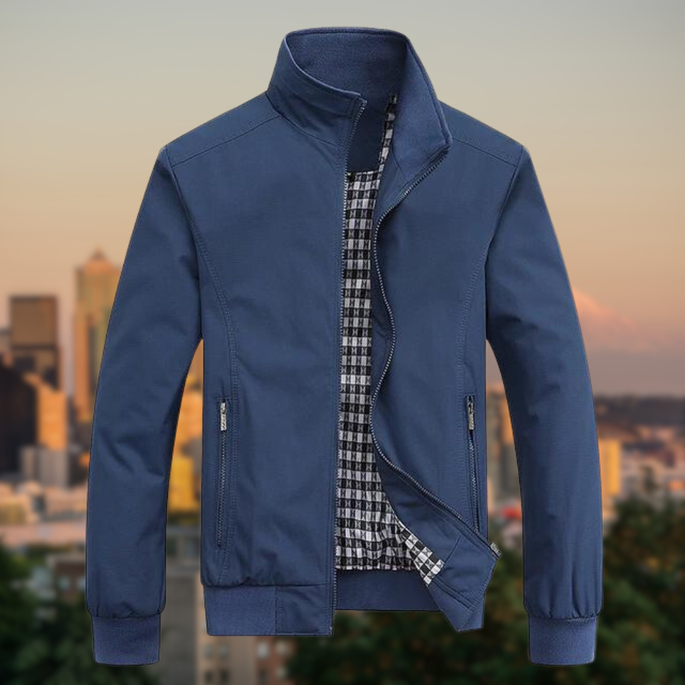 Veste Légère Homme à Col Montant – Style Décontracté et Élégant - Beau