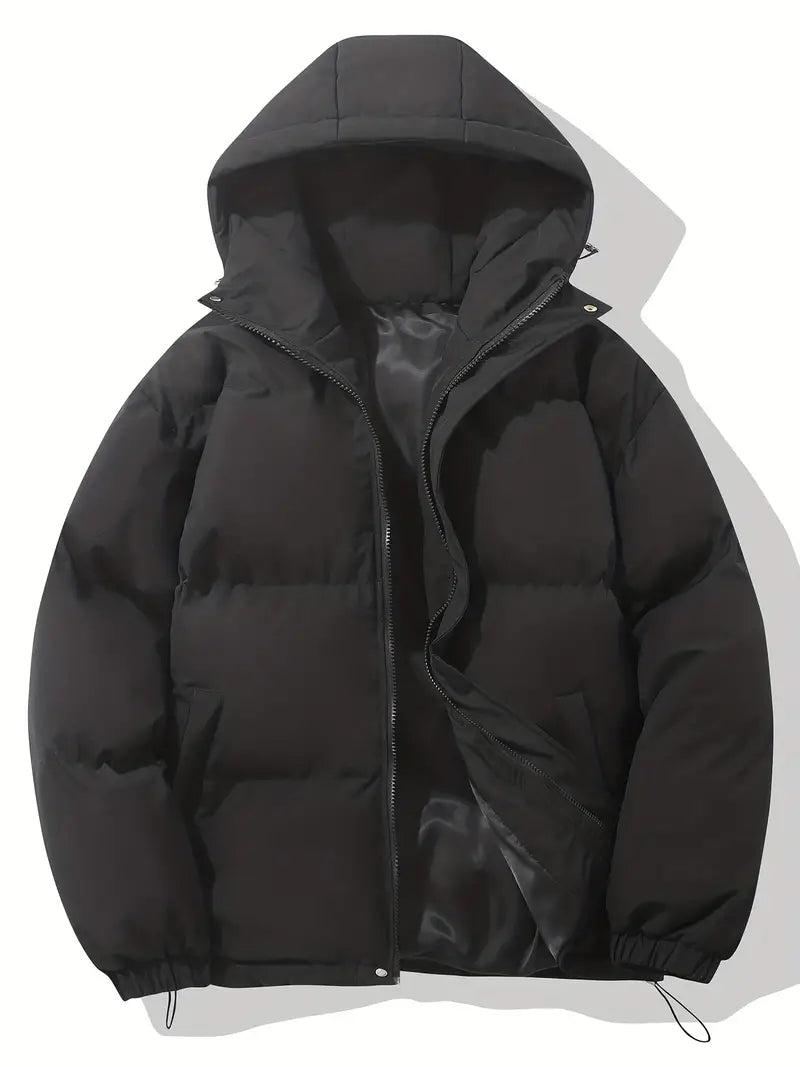 Veste Matelassée à Capuche pour Homme – Vêtements d'extérieur Durable Confortable - Noir
