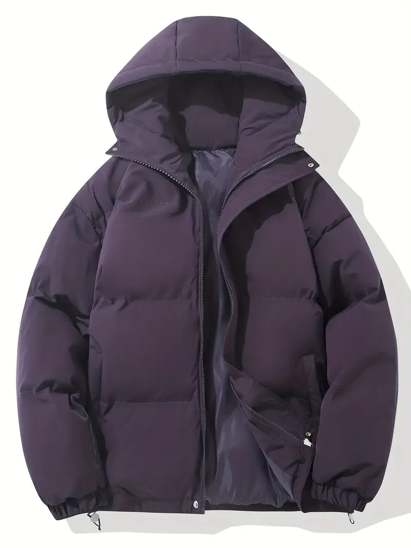 Veste Matelassée à Capuche pour Homme – Vêtements d'extérieur Durable Confortable - Violet