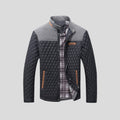 Veste matelassée Diamond pour hommes – Coupe légère à col montant color-block - Noir