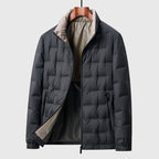 Veste Matelassée Homme à Col Haut – Manteau Zippé Chaud - Noir