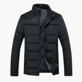 Veste Matelassée Homme en Polaire Moderne – Col Montant Élégant - Noir
