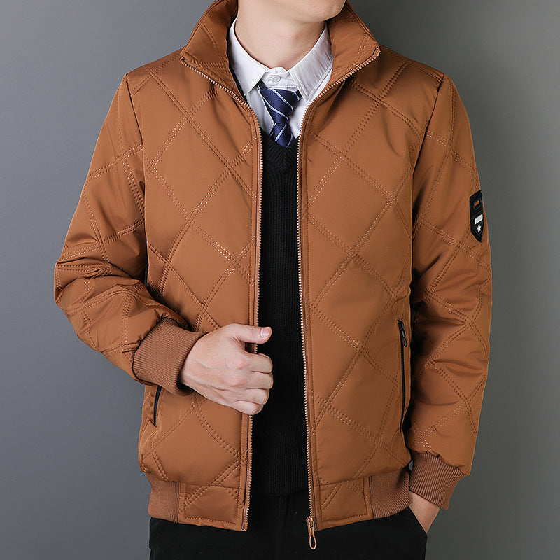 Veste matelassée zippée confortable pour homme – Coupe régulière - Jaune Terre