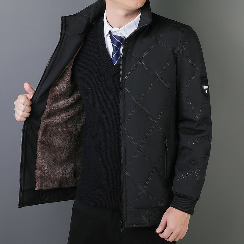 Veste matelassée zippée confortable pour homme – Coupe régulière - Noir