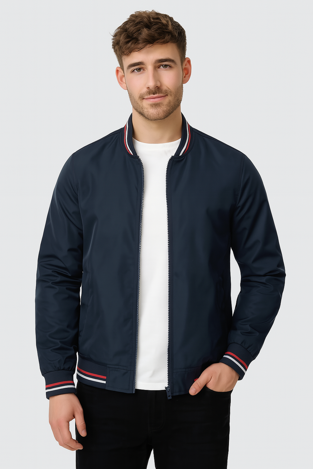 Veste pour homme coupe-vent et stylée pour une protection optimale - Bleu