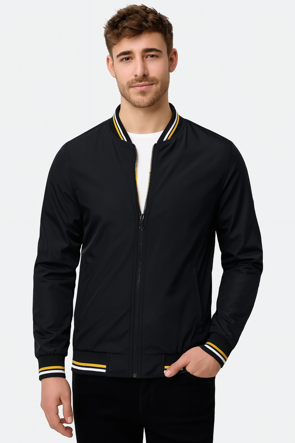 Veste pour homme coupe-vent et stylée pour une protection optimale - Noir