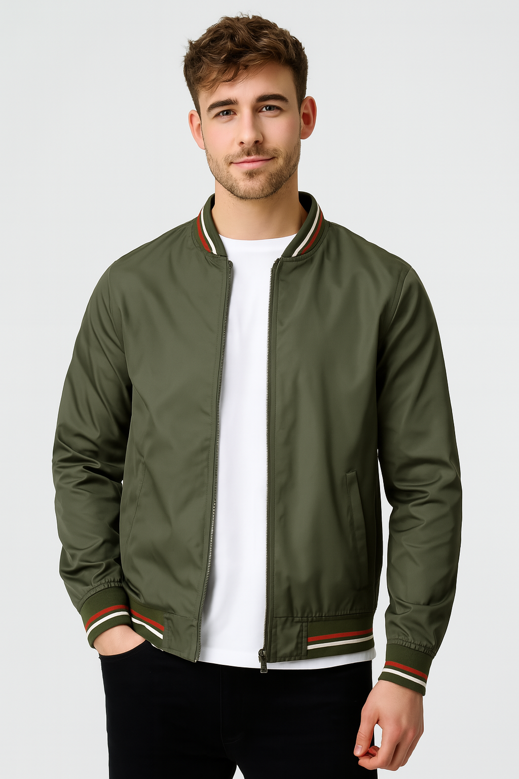 Veste pour homme coupe-vent et stylée pour une protection optimale - Vert