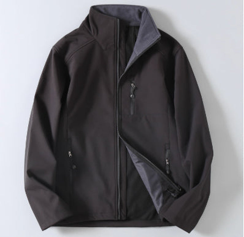 Veste Softshell Utilitaire d’Extérieur pour Homme – Veste Zippée Décontractée Premium - Noir