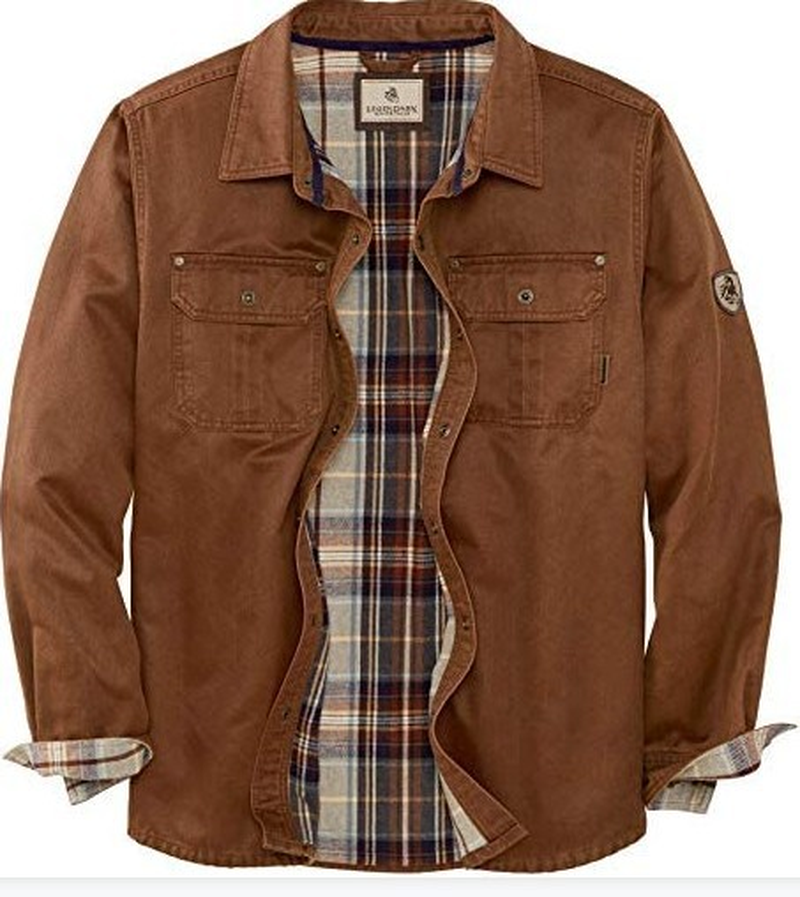 Veste Trucker Homme en Tissu Ciré – Résistante à l’Eau et au Vent - Brun