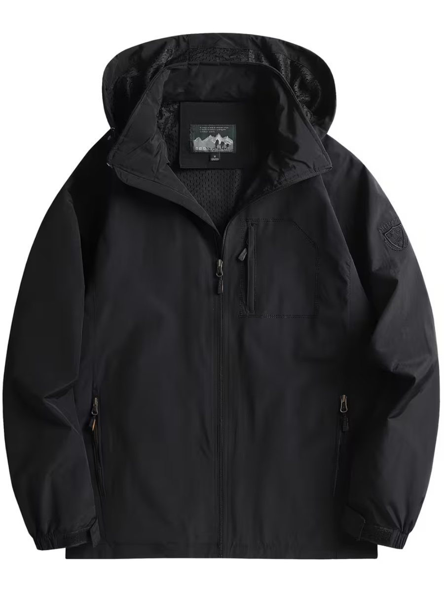 Veste utilitaire à capuche pour homme - Noir