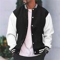 Veste Varsity Homme Premium Slim-Fit en Coton – Bomber Décontracté - Noir