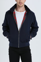 Veste Zippée Multicouches Élégante pour Homme – Manteau Décontracté Moderne Automne - Bleu fonce