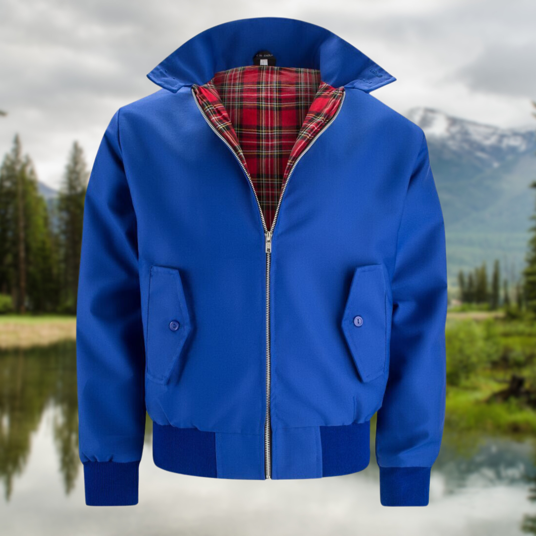 Veste Zippée Multicouches Élégante pour Homme – Manteau Décontracté Moderne Automne - Bleu royale