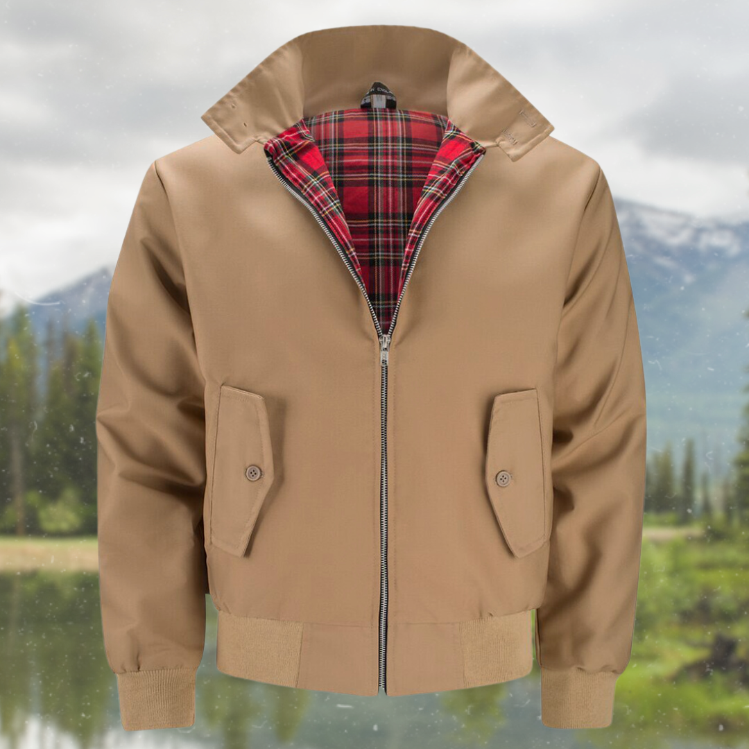 Veste Zippée Multicouches Élégante pour Homme – Manteau Décontracté Moderne Automne - Marron